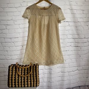 Laundry cream crochet dress size XS